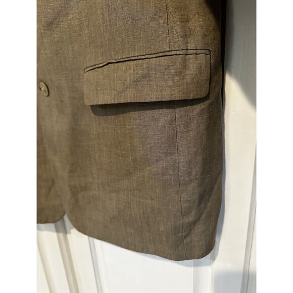 Calvin Klein 100% Linen Blazer 42R Extreme Slim Fit Beige Sport Coat Jacket - Picture 6 of 16